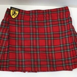 Stylish Red Plaid Mini Skirt